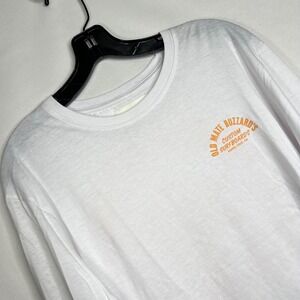 Cotton On White Long Sleeve T-Shirt Mens L Old Mate Buzzards Surf Graphic Beach